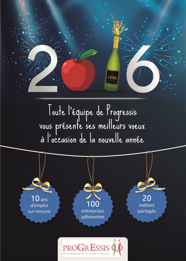 Carte voeux 2016 Progressis